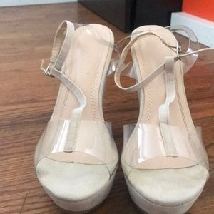 Lola Shoetique Clear Wedges